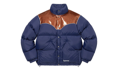 Glitter Yoke Down Puffer Jacket "FW22 - Navy" SU26914