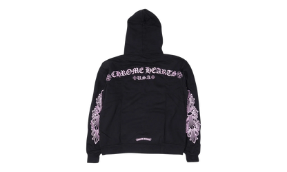 Glitter Shoulder Floral Logo Hoodie "Black / Purple - Friends & Family" CHRM1106
