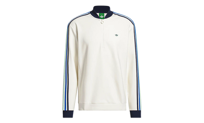 Originals 3-Stripes 1/4 Zip Sweatshirt "Chalk White / Night Indigo" KB8629