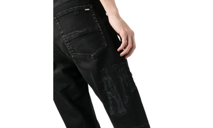 Distressed Logo Jeans "Aged Black" PS23MDS007 023