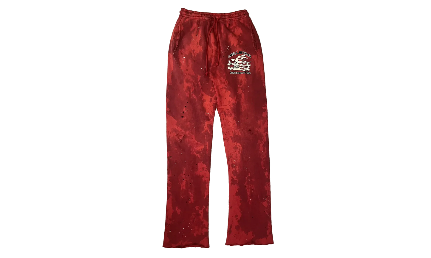 Sports Lava Wash Tie-Dye Sweatpants "Red" HSR151
