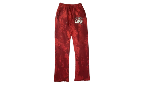 Sports Lava Wash Tie-Dye Sweatpants "Red" HSR151