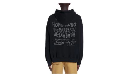 PRINTED KNIT HOODIE "Black" RU HO0005 J117 P24 10
