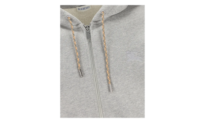 Rory Check Zip-Up Hoodie "Pale Grey Melange" 8120756