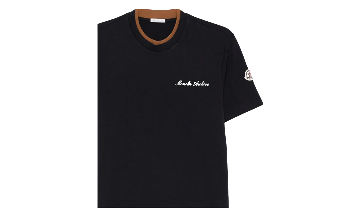 Crew Neck Short Sleeve T-Shirt "Navy Blue" MON56