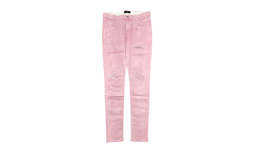 MX1 Leather Patch Sprayed Jeans "Pink White" SS23MDS013 651