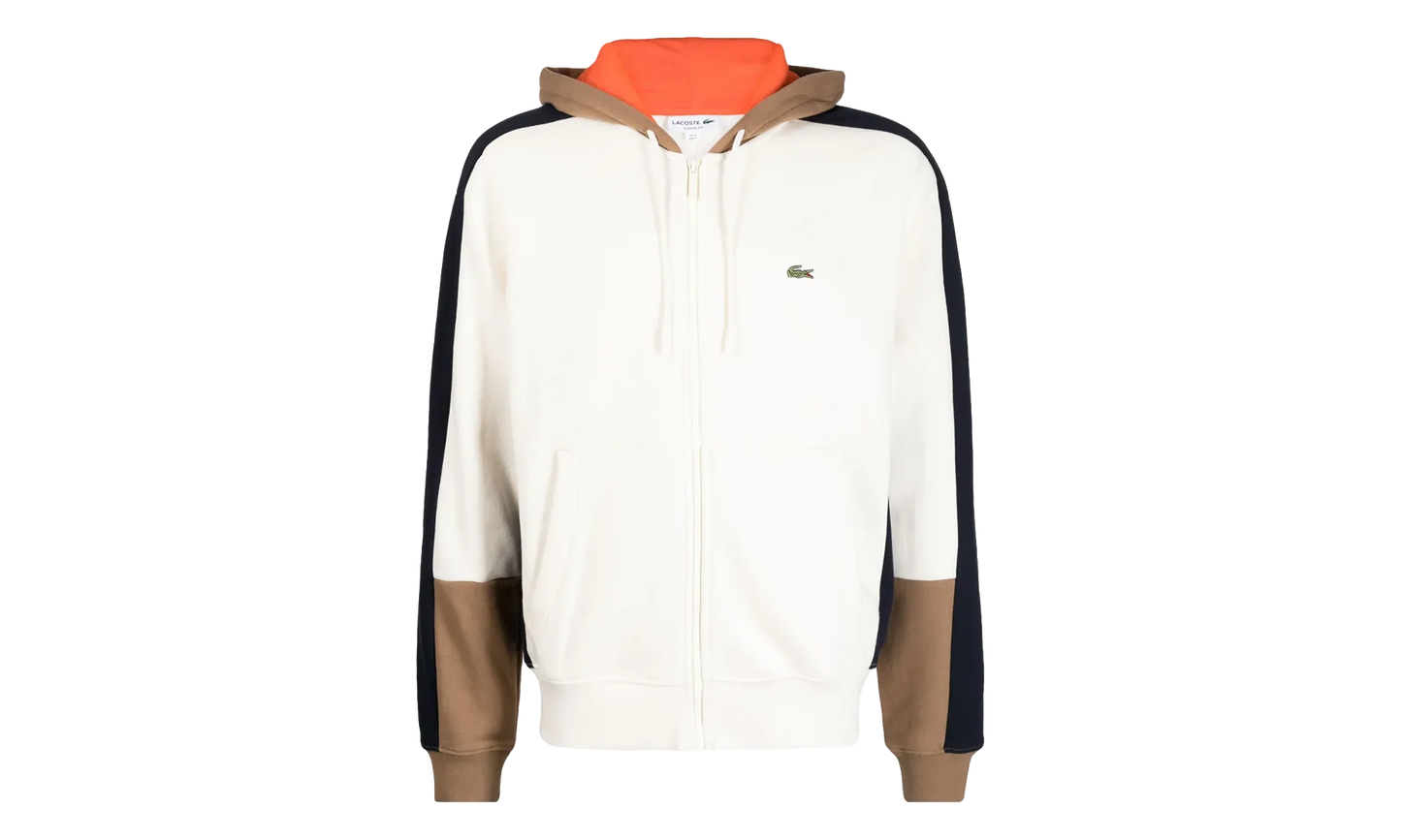 Colorblock Hoodie "White / Brown / Navy Blue" SH1301 RI2