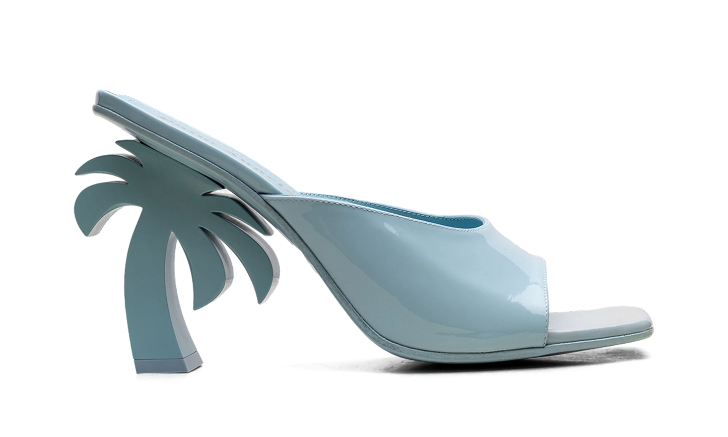 Mule Leather Heels WMNS "Blue" PWIJ003S23LEA0014000