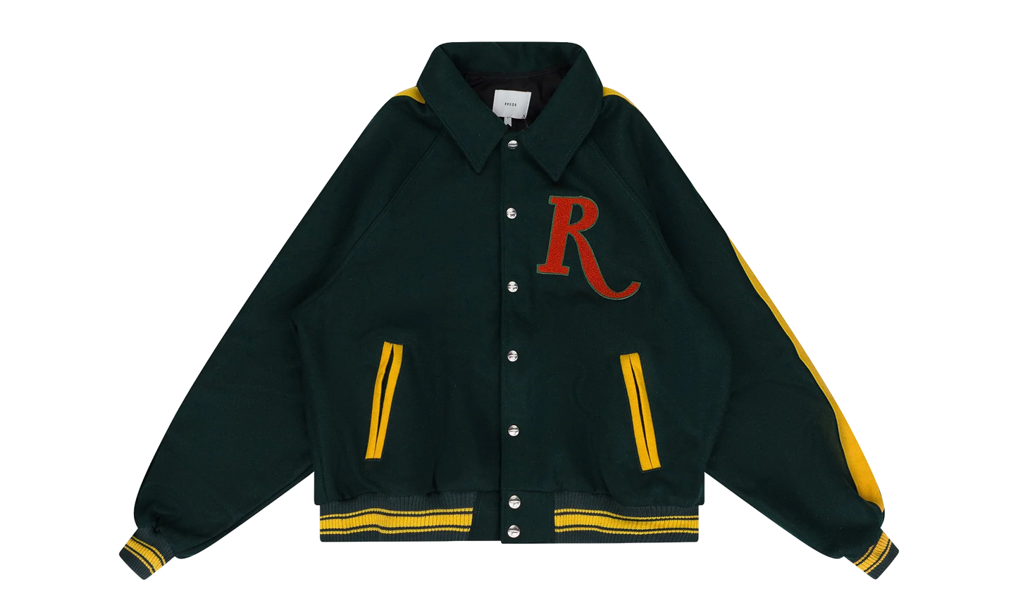 RAGLAN VARSITY JACKET "Green" RHD-MOTW-0044