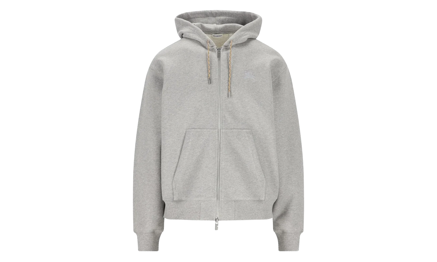 Rory Check Zip-Up Hoodie "Pale Grey Melange" 8120756