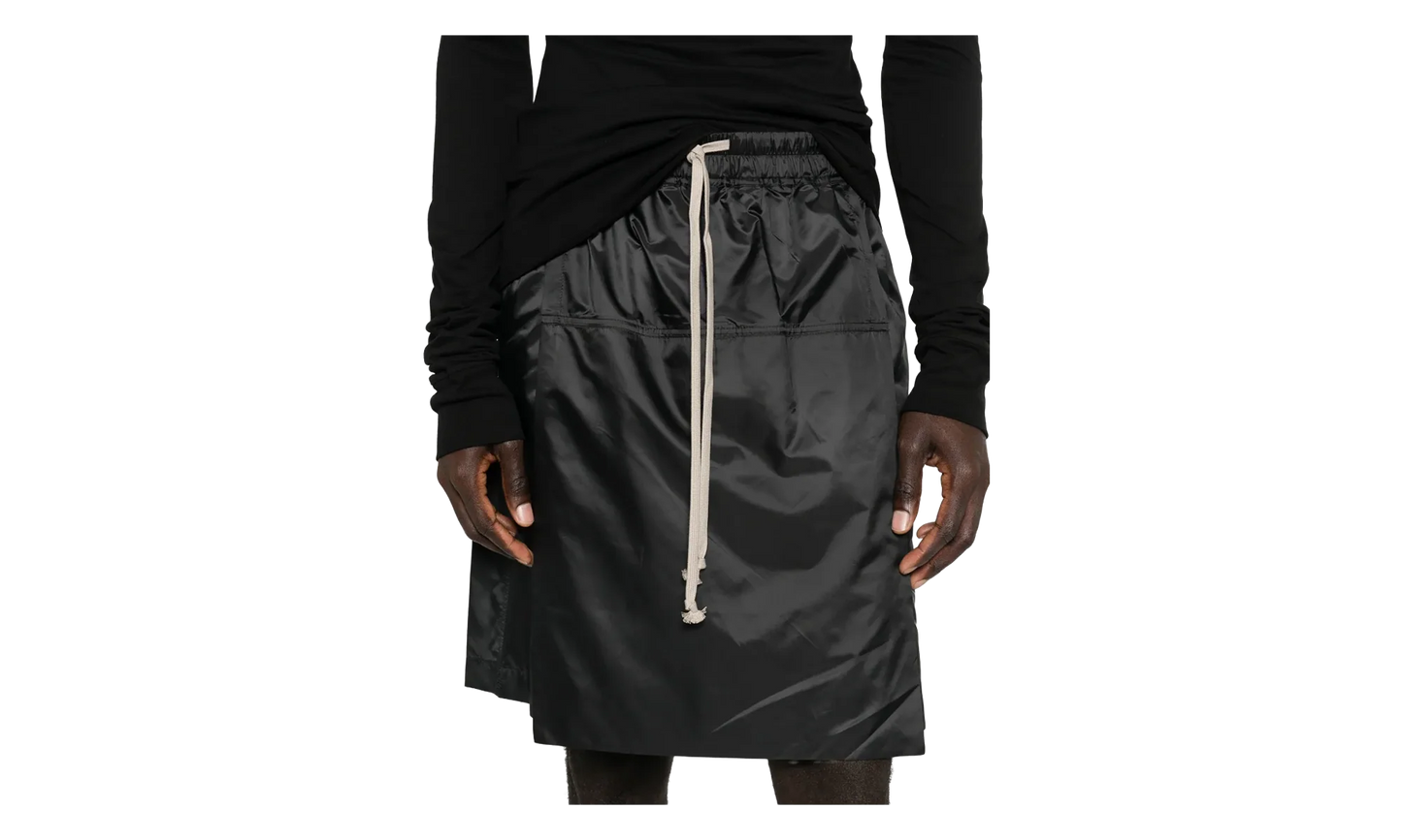 Rick Owens Woven Kilt Shorts "Black" MON32
