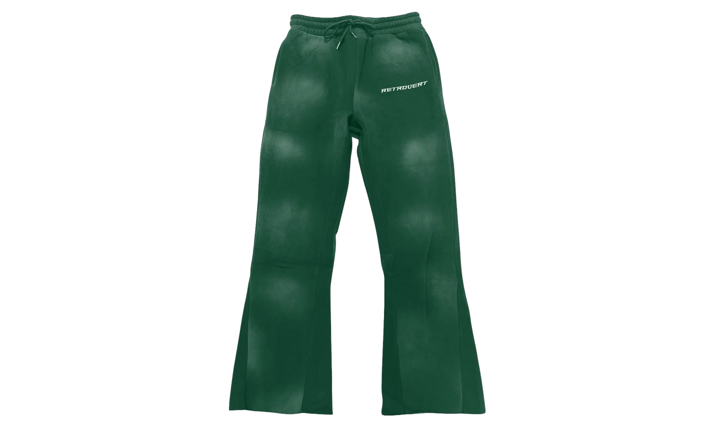 Prefall Flare Sweatpants "Green Washed" RET002