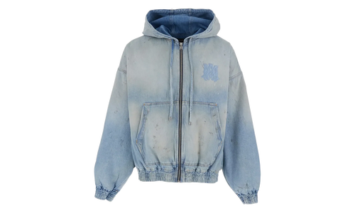 MA Denim Zip Hoodie "Perfect Antique Indigo" AMOUJA1037 543