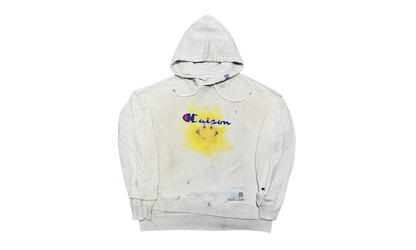 Smiley Face Hooded Sweatshirt "Grey" A09HD712 GRAY