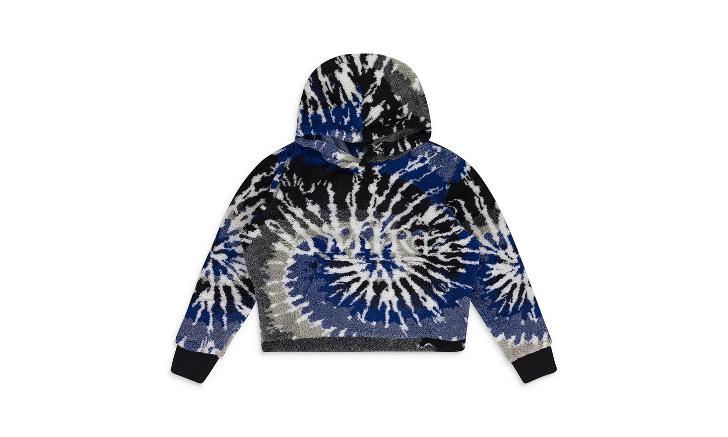 Tie Dye Polar Fleece Hoodie "Blue / Black" PS22MKF015 BLUE BLACK