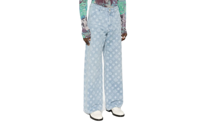 RELAXED-FIT MONOGRAM JEANS "Blue" M AW25 TR 356 01