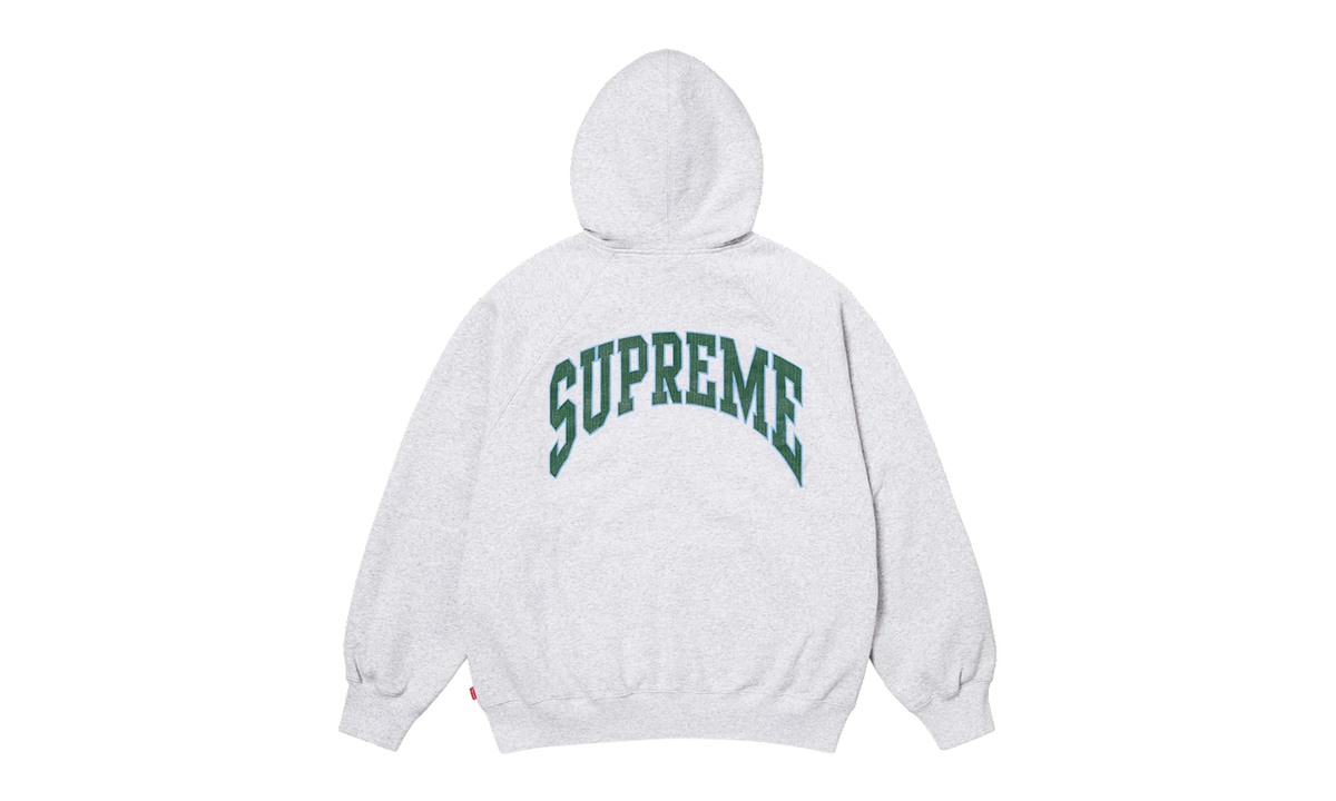 Cracked Raglan Zip Up Hooded Sweatshirt "SS26 - Grey" SU27506