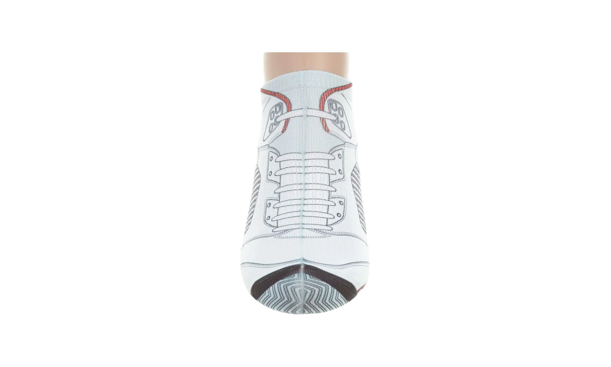 Jordan 5 Retro Bootie Low Cut Ankle Socks "White" 519600 100