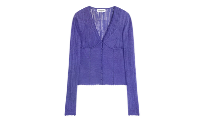 LONG-SLEEVE KNIT CARDIGAN "BLUE" RW CA0001 K034 E24 224