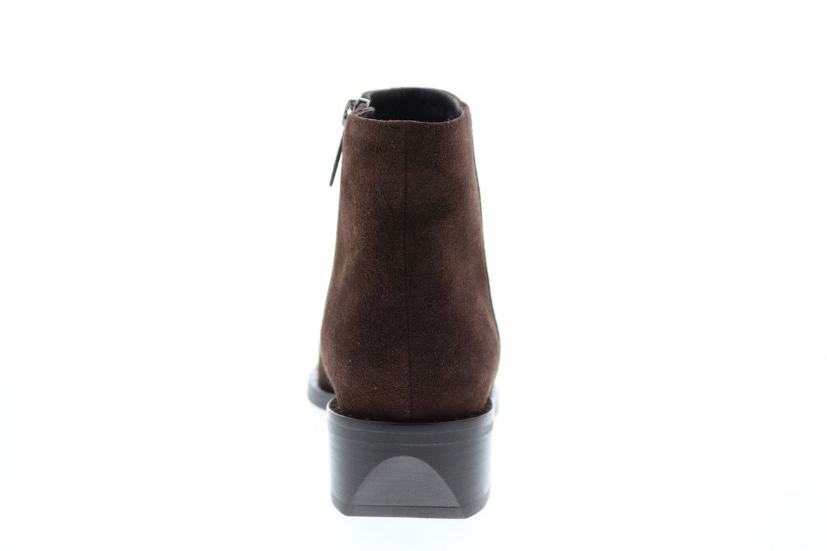 Aquatalia Faelynn Suede Studs 34L3542-ESP Womens Brown Suede Zipper Ankle & Booties Boots