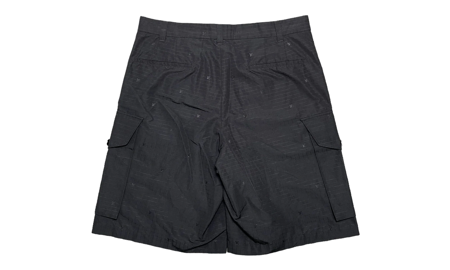 Technical Grid Cargo Shorts "Black" 1ABJI9