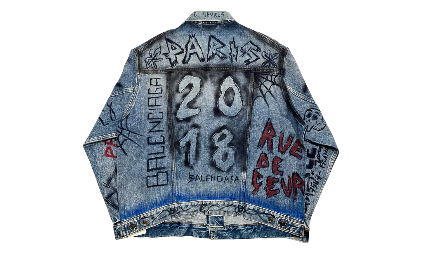 2018 Graffiti Denim Jacket "Indigo" 558824 TXE08 4773
