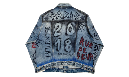2018 Graffiti Denim Jacket "Indigo" 558824 TXE08 4773