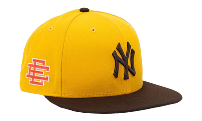 59FIFTY MLB NY YANKEES FITTED HAT "ERIC EMANUEL - Yellow/ Brown" EE426