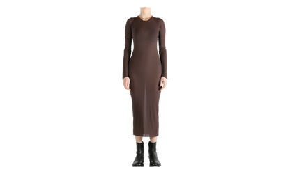 Rib Long-Sleeve Dress WMNS "Macassar" RP01F6546 RC 53