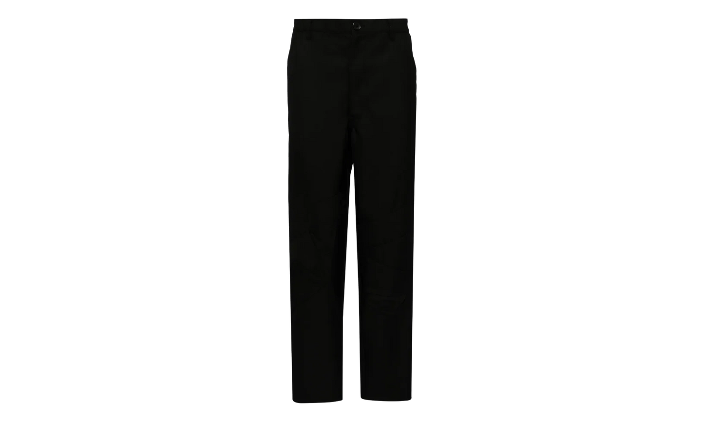 Wool Polyester Plain Gabardine Pants "Black" FN P004 051
