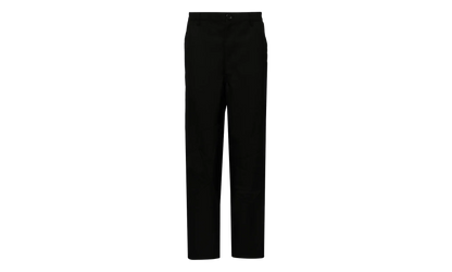 Wool Polyester Plain Gabardine Pants "Black" FN P004 051