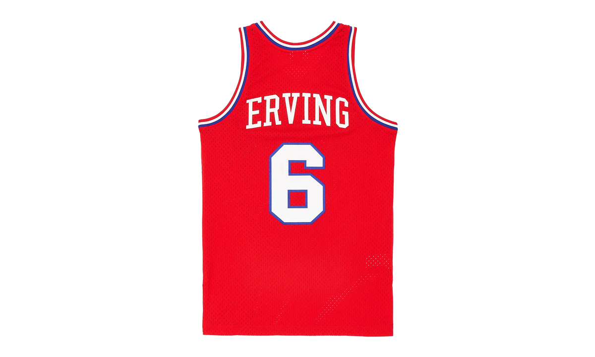 1982-83 Julius Erving Philidelphia 76ers Swingman Jersey "Red Multi" MN1982 83JEP76SJ