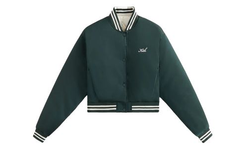 Landry II Cropped Satin Bomber Jacket WMNS "Dark Green" KITH120