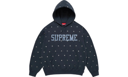Stars Studded Hooded Sweatshirt "FW25 - Navy" SU26907