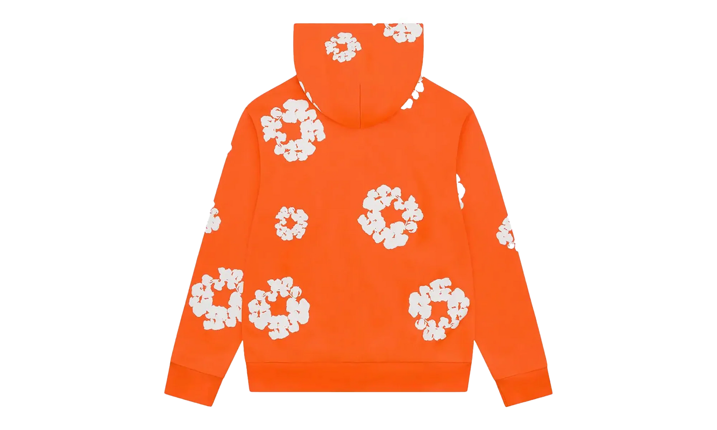 Cotton Wreath Zip Hoodie "Orange" DT452