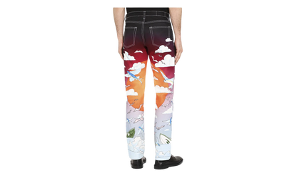 Casablanca Shell Print Denim Pants "White" MS20-TR-002