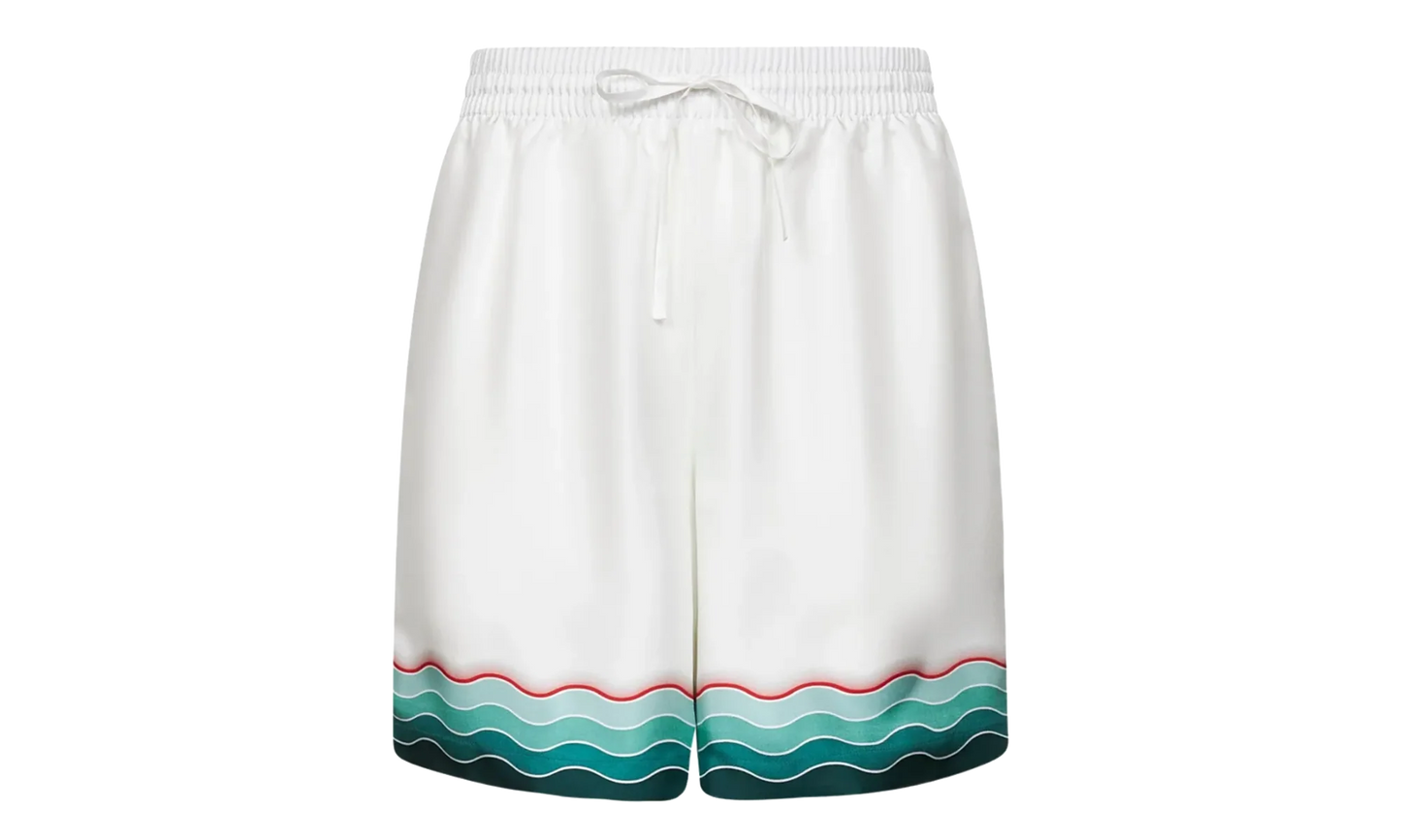 Montagne Ondulee Silk Shorts "White" MPF25 TR 012 03