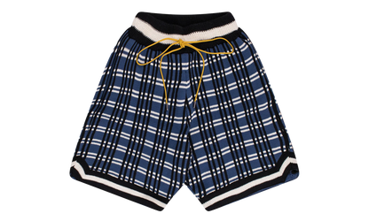 Plaid Basketball Knit Shorts "Blue" RHFW23JA23151864