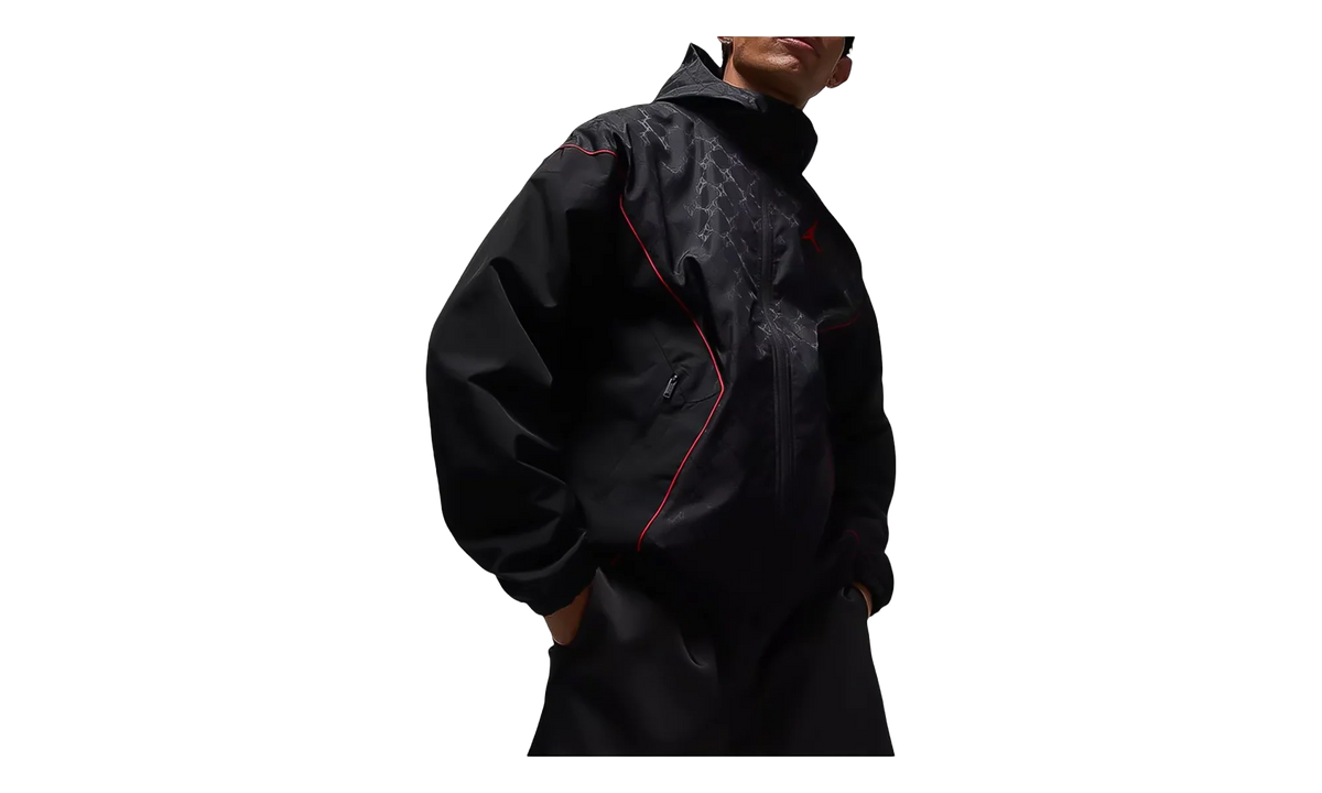 Jordan Brooklyn Hooded Draft Jacket "Black / Gym Red" HV0554 010