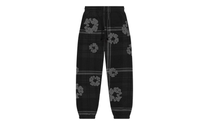 Plaid Cotton Wreath Sweatpants "Black" DT384
