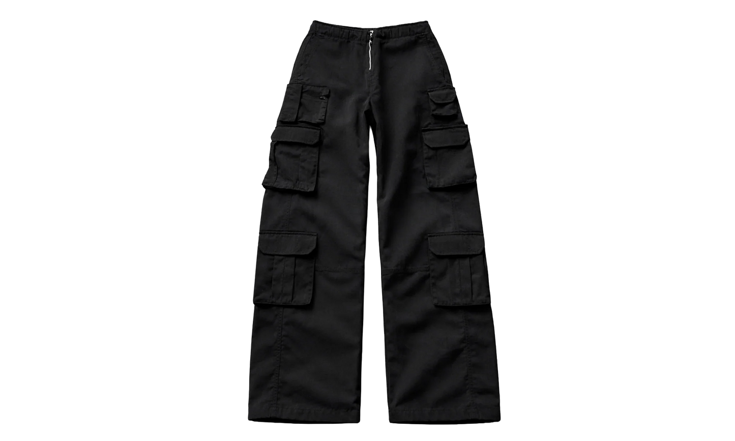 Allyn Nylon Mid Rise Cargo Pants WMNS "Black" KITH97