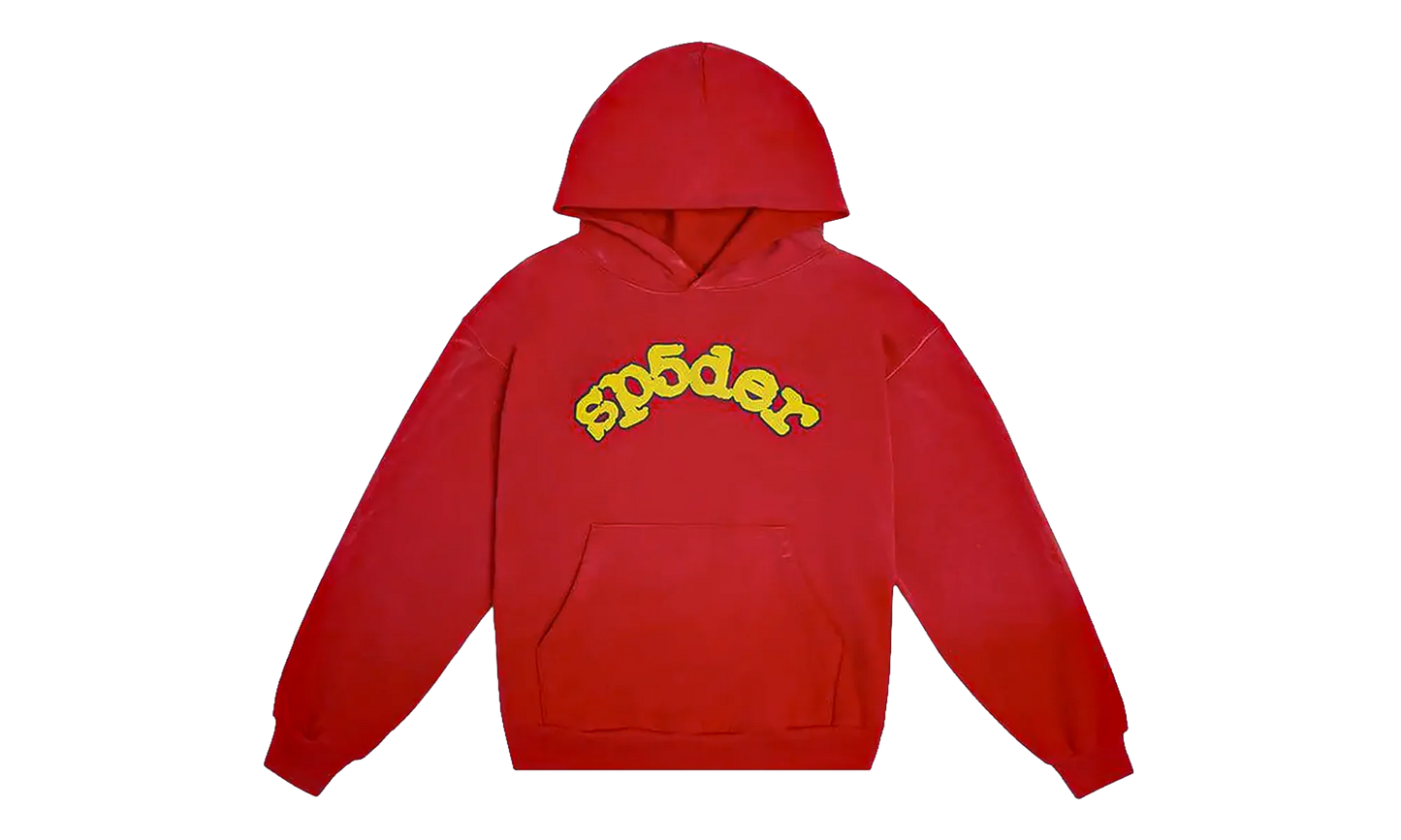 Sp5der OG Logo Hoodie "Red" SP5der08