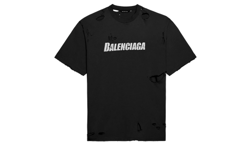 Destroyed Caps Logo Short Sleeve Tee "Black" 651795TKVB81070