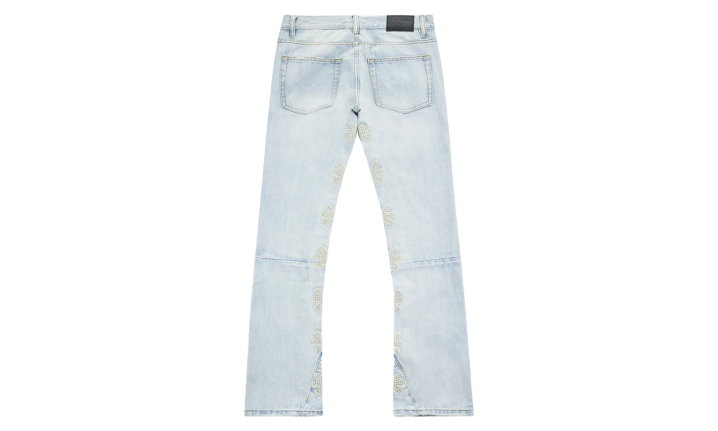 Studded Denim Pants "Bone" LSDSSBO