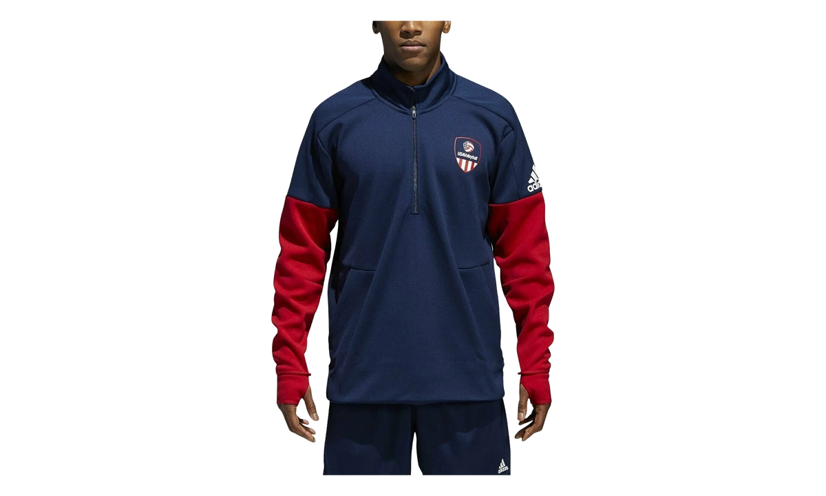 USA Volleyball Jacket 1/4 Zip Jacket "Collegiate Navy / Power Red" CF1418