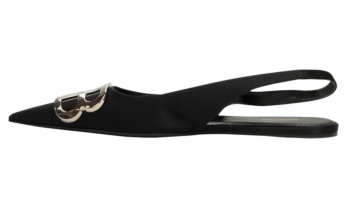 SATIN SLINGBACK BALLERINA FLATS "Black" 566651 WOWM0 1000 69LE 2001