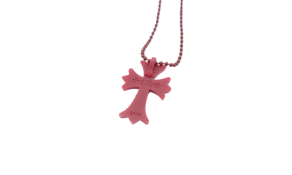 Silicrone Cross Necklace "Red Wine" CHRM0656