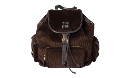 Velluto Righe Zaino Handbags WMNS "Ebano" 5BZ042 V OOM AF81 F0192