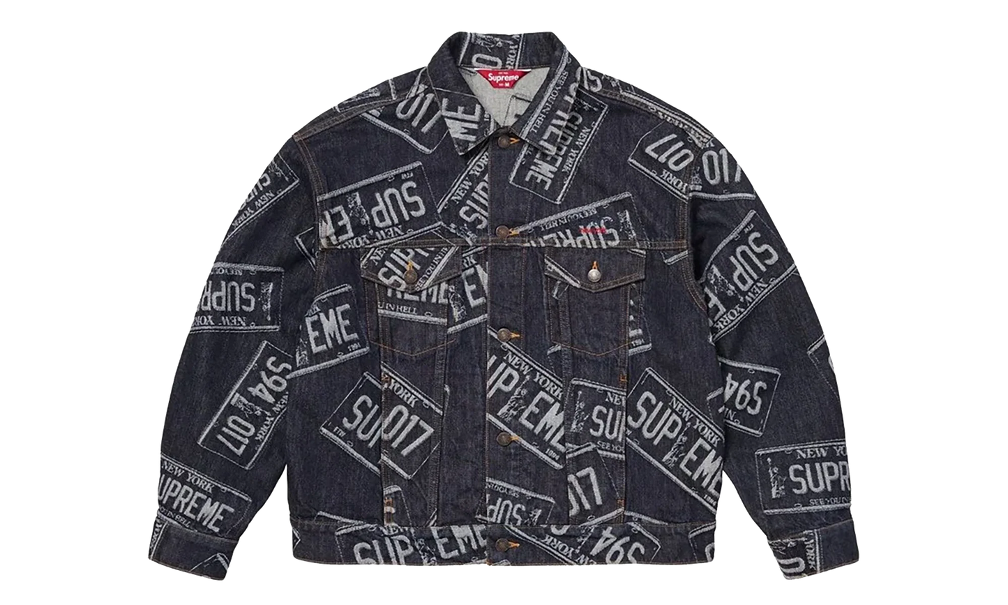 Denim Trucker Jacket "SS26 - License Plate" SU27279