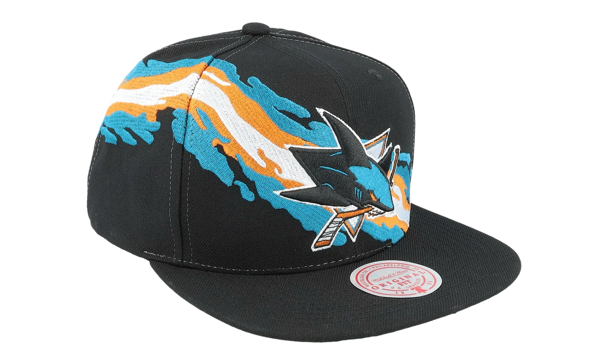 NHL Vintage Paintbrush Snapback Cap "San Jose Sharks - Black" 6HSSSH22087 SJSBLCK